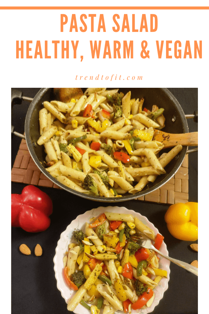 pasta salad with vegetables and corn