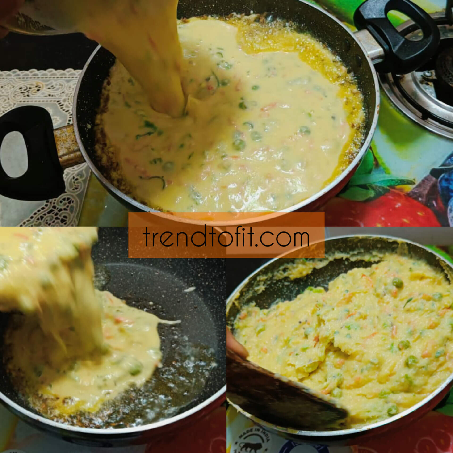 cooking step of moong dal snack recipe