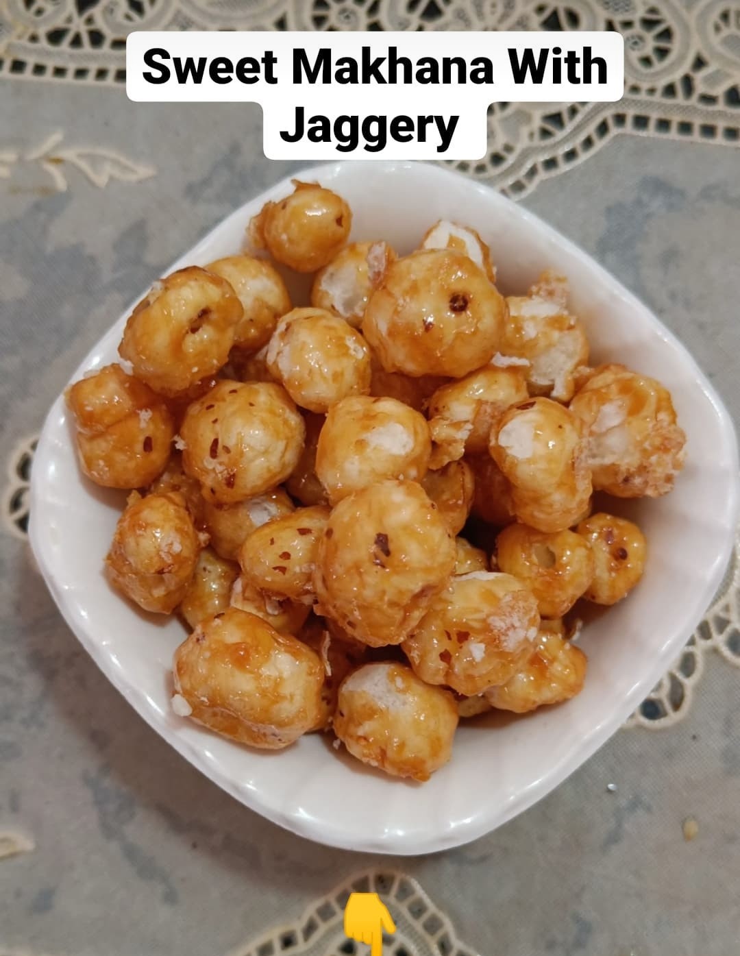 jaggery, a sugar substitute used in Makhana snack